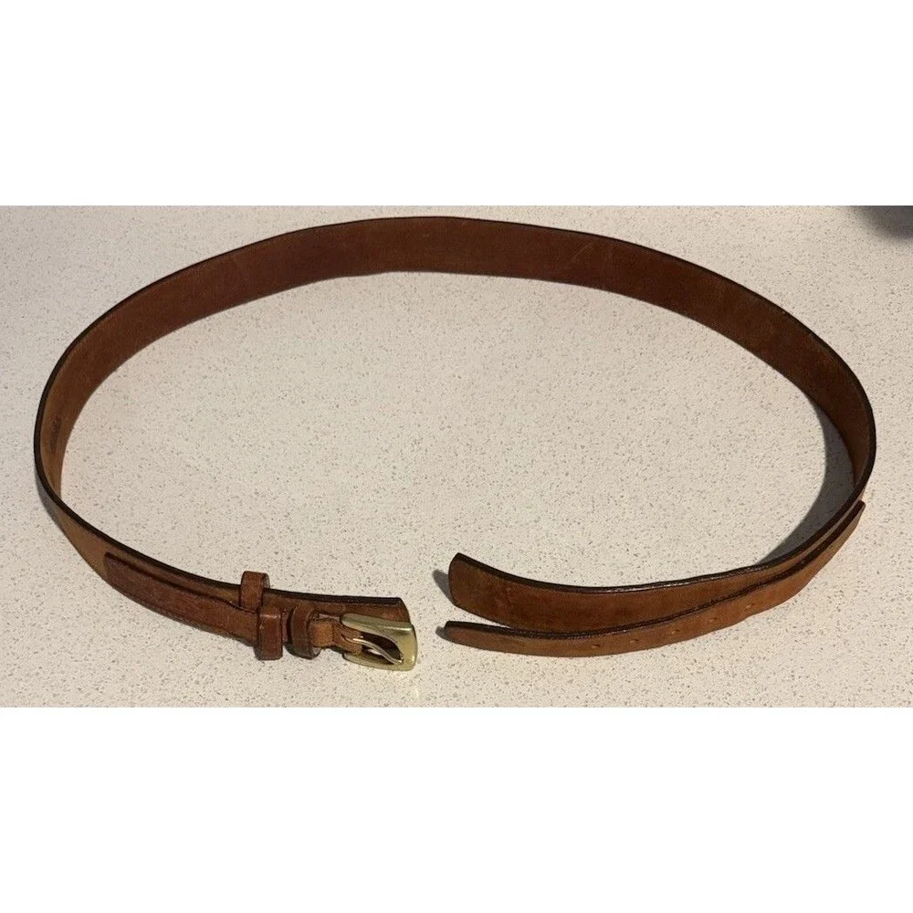 Brown Cow Leather Belt Cabela’s Brand Unisex Size42 Excellent Condition